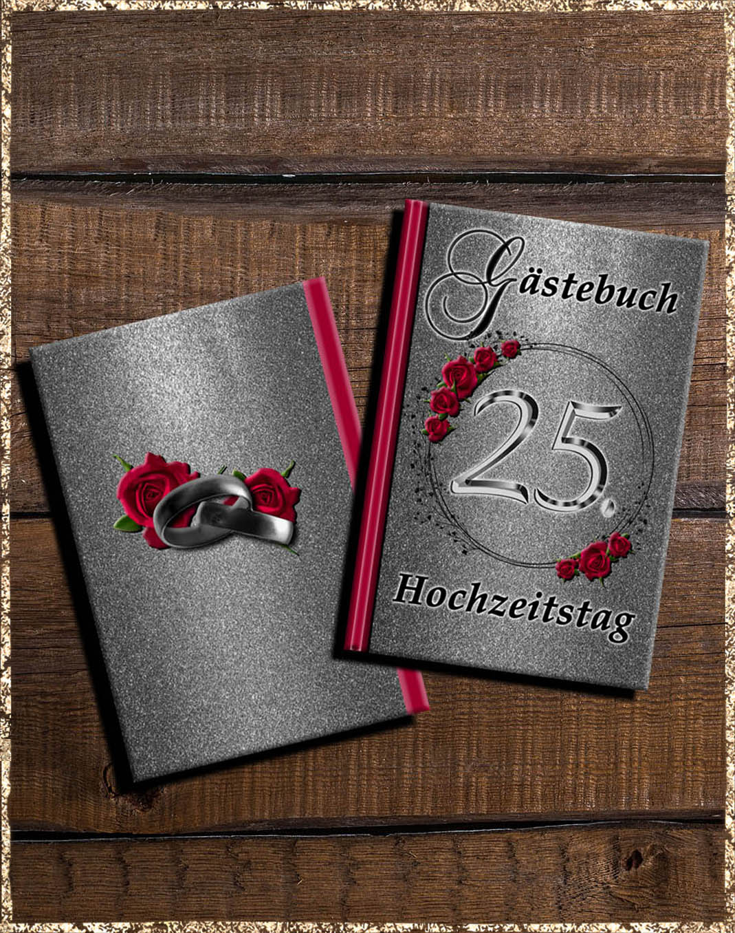25 Jahre - silberne Hochzeit - Gästebuch